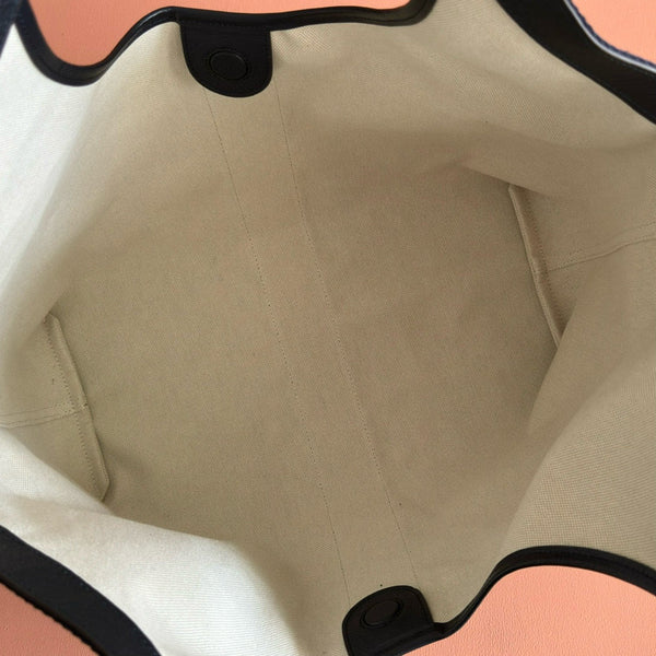 Borsa Gucci Giglio Large Tote in denim blu e rosso