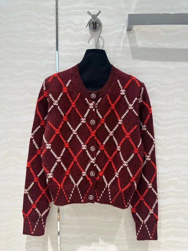 CC 25 Plaid Coat Red Wool