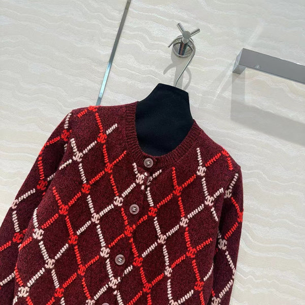 CC 25 Plaid Coat Red Wool