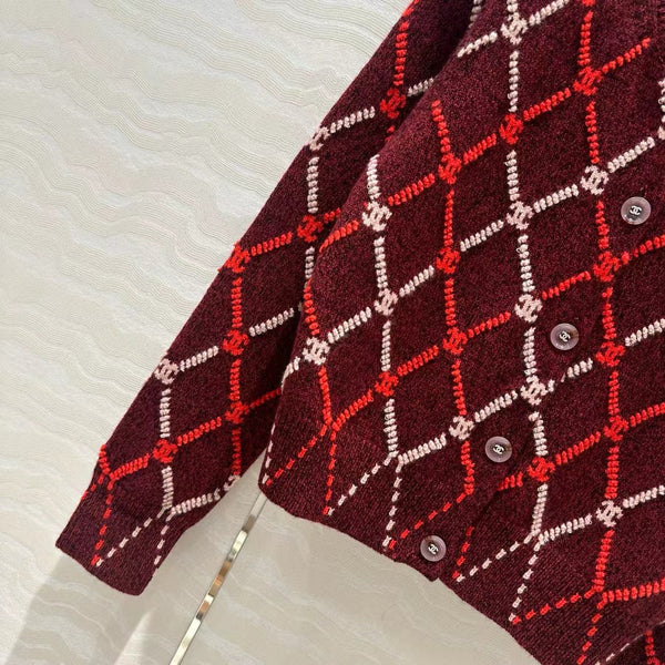 CC 25 Plaid Coat Red Wool