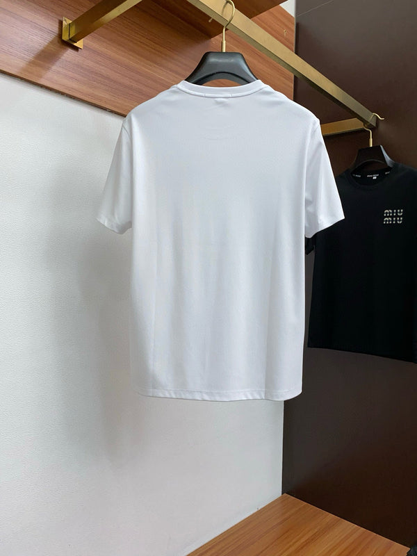 Miu Crew Neck T Shirt Cotton