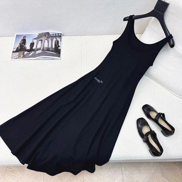 Abito gilet CD nero cotone poliestere