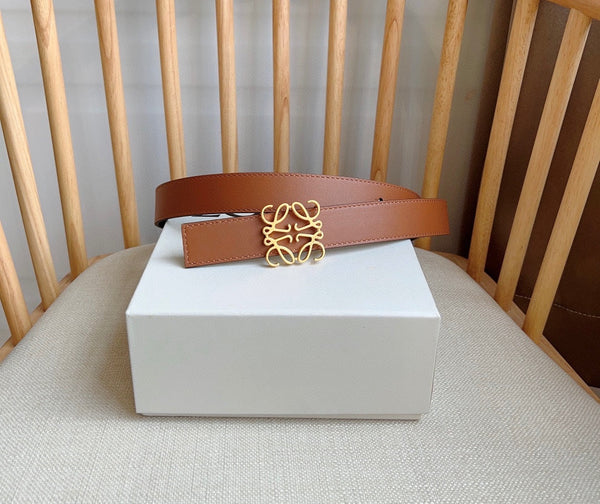 Loewe 28mm Reversible Belt Black Brown Leather