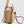 Chloe Small Woody Bucket Top Handle Bag 16cm Brown Linen And Calfskin