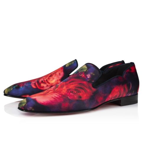 CL Dandy Chick W Loafers Roses Printed Crepe Satin Multicolor