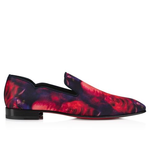 CL Dandy Chick W Loafers Roses Printed Crepe Satin Multicolor