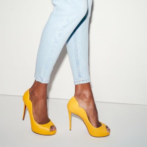 CL Hot Chick Alta 120 Mm Pumps Nappa Leather Pollen