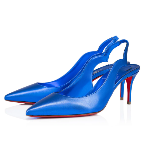 CL Hot Chick Sling Pumps 70mm Nappa Leather Electric Blue