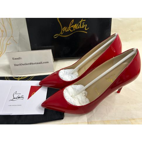 CL Kate 80 mm Pumps Patent Calf Leather Red