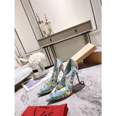 CL Kate Pumps 100mm Graphic Printed Multicolor Patent Leather