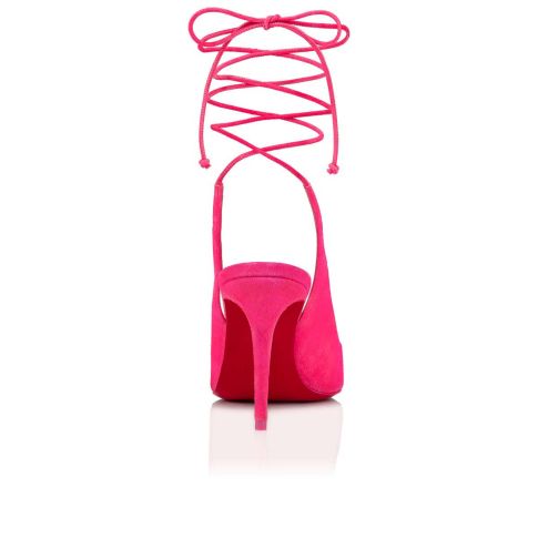 CL Lace Up Kate Pumps 85mm Veau Velours Pink