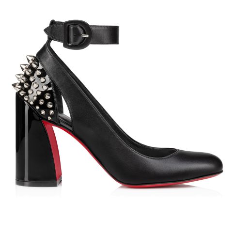CL Miss Sab Degraspikes Pumps 70mm Nappa And Patent Leather Black