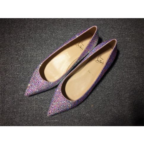 CL Pigalle Ballet Flats Strass Embellished Multicolor