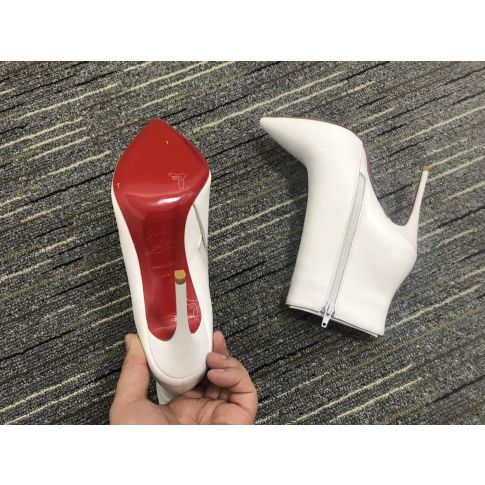 CL So Kate Booty Ankle Boots 100mm Calf Leather White