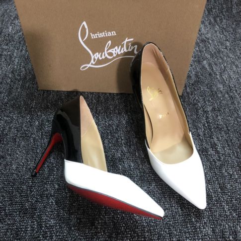 CL Stilettos Pumps Two Tones Nappa Leather Black White