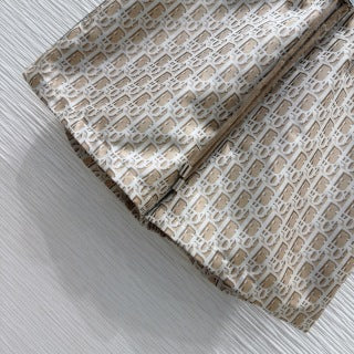 CD 25 Polo Shirt Set White Beige Cotton Polyester