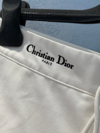 CD 25 Waistband-tie Short White Cotton