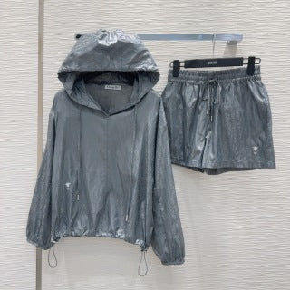 CD 25 Sun Protection Suit Gray and White Polyester