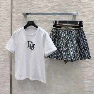 CD 2025 Set White Black Cotton Polyester