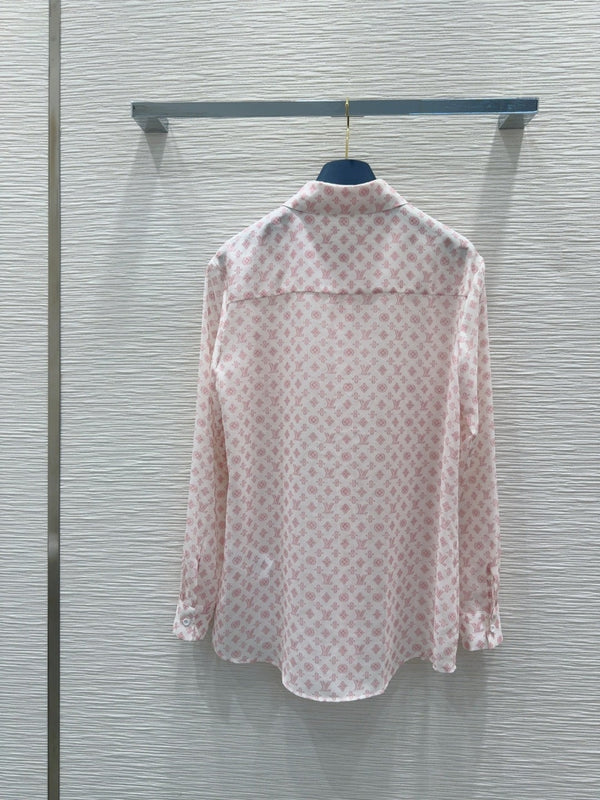 LV 25S Slightly Transparent Set Pink White Poliester