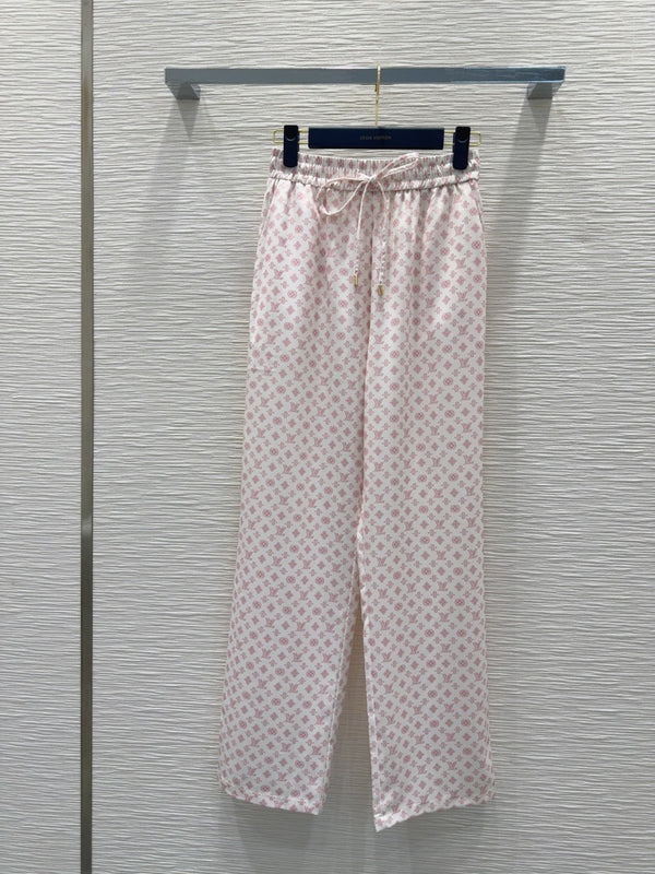 LV 25S Slightly Transparent Set Pink White Poliester