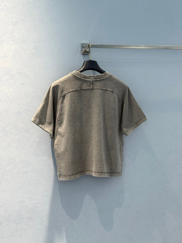 LV Slit T- shirt Brown Grey Cotton