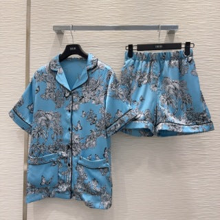 CD 25 Forest Pijama Blue mix White Polyester