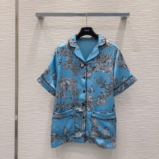 CD 25 Forest Pijama Blue mix White Polyester