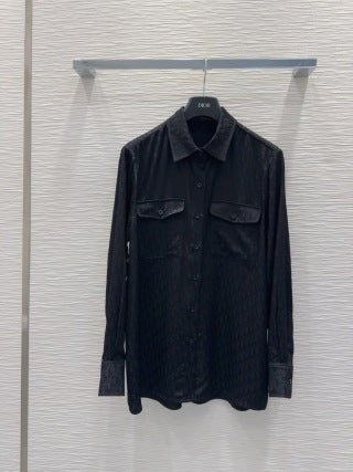 CD 25 Monogram Suit Black Silk Cotton