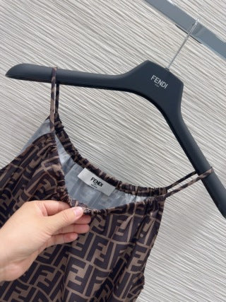 Fendi 25 Suit Brown Polyester Fiber