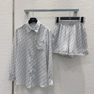 CD 25 Monogram Suit White mix Gray Polyester