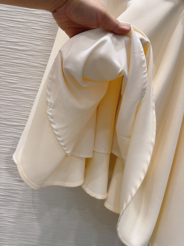 LV 25 Irregular Vest Dress Black Beige Cotton Poliester