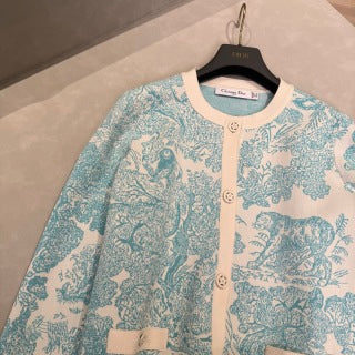 CD 25 Knitted Suit Light Blue mix White Viscose Polyester