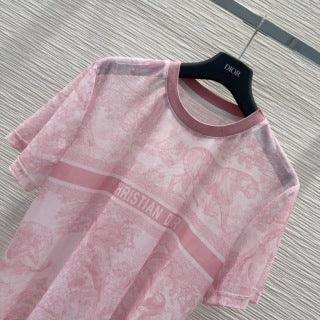 CD 25 Short Sleeve Clothing Set Pink Polyester
