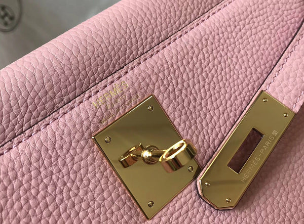 HM KELLY 28CM PINK TOGO LEATHER GOLD HARDWARE