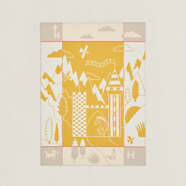 HM Avalon Epopee Blanket Jaune Wool Cashmere