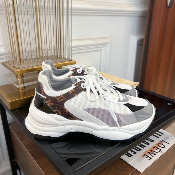 SNEAKER LV RUN 55 BIANCO GRIGIO