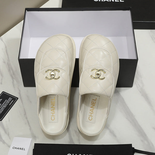 CC Dad Sandal Mule Quilted Calfskin