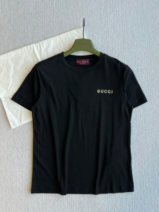 Gucci 25 Embossed Letter Short Sleeves T-shirt Cotton