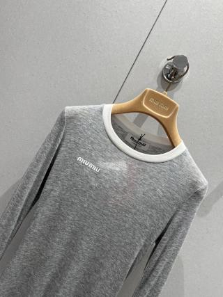 Miu Miu 25 Long-sleeved Top Tencel