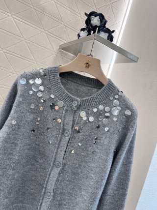 Cardigan lavorato a maglia Miumiu 25 in lana