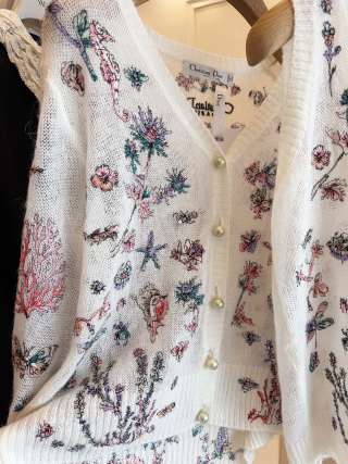 CD 25 Flower Sweater Multicolor Silk Mohair