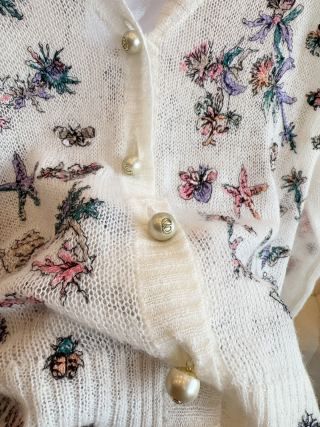 CD 25 Flower Sweater Multicolor Silk Mohair