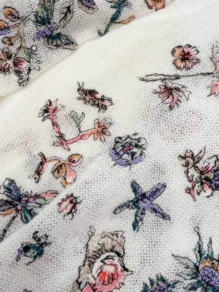 CD 25 Flower Vest Multicolor Silk Mohair