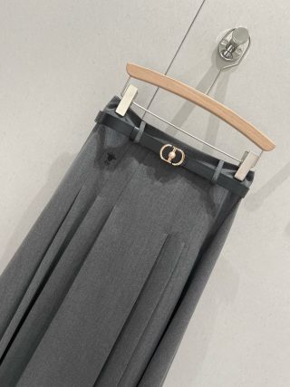 CD 25 Long Skirt With Belt Polyester 210036