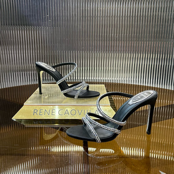 RC 25C Classic Rhinestones Popular Cleo Black Sheepskin 174893