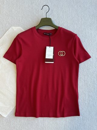 Gucci 25 Logo Short-sleeved Top Cotton