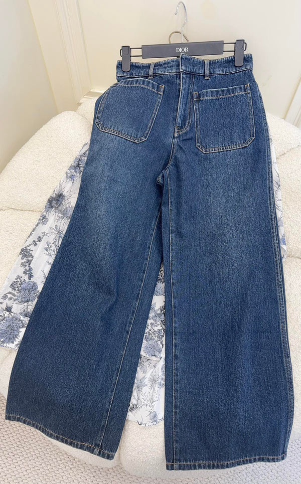 CD 25 Straight-leg Jeans Blue Cotton