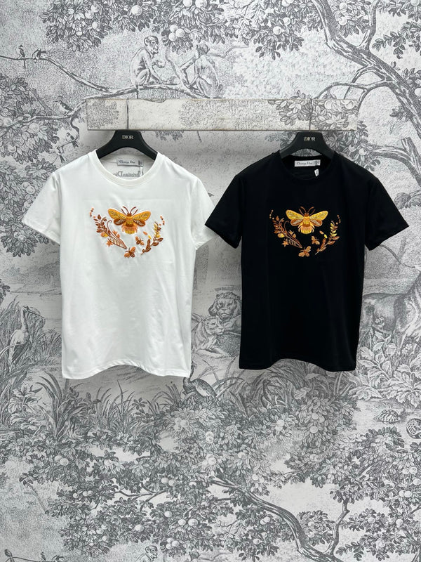 CD 25 Yellow Butterfly Short-sleeved T-shirt cotton