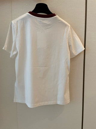 Celine T-shirt Red Black White Cotton